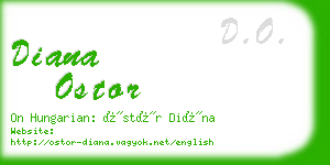 diana ostor business card